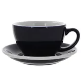 Кофейная пара «Эгг» фарфор 300мл D=110/155,H=65,L=135мм синий