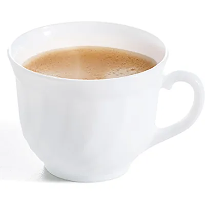 Чашка чайная «Трианон» стекло 220мл D=85,H=65мм белый, Объем по данным поставщика (мл): 220, изображение 2