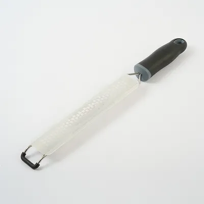 Терка с ручкой сталь нерж.,пластик ,L=390/220,B=35мм металлич.,черный, изображение 4