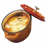 Кастрюля оранж. порц.овал.12см эмалир.чугун, 250мл P.L.