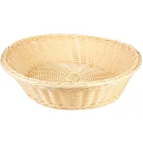 Корзина для хлеба плетеная полипроп. D=40,H=7см бежев.