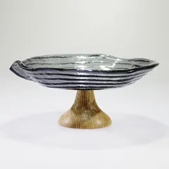 Ваза для фруктов «Вело» стекло D=23,H=7см серый, изображение 2