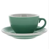 Кофейная пара «Эгг» фарфор 250мл D=95/145,H=55,L=115мм мятный