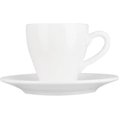 Кофейная пара «Кунстверк» фарфор 70мл D=65/120мм белый, Объем по данным поставщика (мл): 70, изображение 2