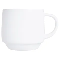 Tea cup "Intensity Baryl"  glass  250 ml  D=75, H=80mm  white