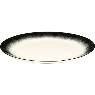 Тарелка «Де» №4 фарфор D=28см кремов.,черный, изображение 2