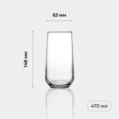 Хайбол «Аллегра» стекло 470мл D=63,H=148мм прозр., изображение 5