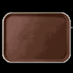 Поднос прямоугольный прорезин. ,L=45,5,B=35см коричнев.