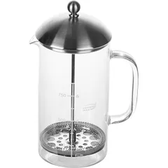 Френч-пресс стекло 1л D=95,H=225,L=140мм прозр., изображение 2