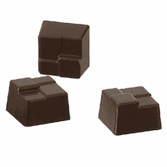 Chocolate mold “Wicked square”[28pcs] polycarbonate ,H=16,L=26,B=26mm