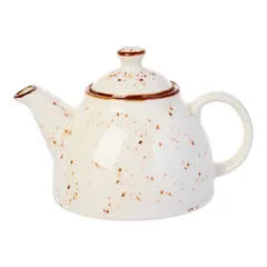 Чайник заварочный «Париж» фарфор 0,6л D=70/125,H=120мм белый,коричнев.