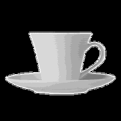 Чашка кофейная «Граффити» фарфор 70мл D=66,H=57,L=87мм белый