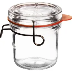 Банка для подачи круглая с крышкой стекло 200мл D=84,H=97мм прозр., изображение 2
