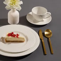 Тарелка «Морелла» мелкая фарфор D=28,5см белый, изображение 4