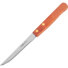 Steak knife “Prootel”  stainless steel, wood  L=20/10cm  metallic, brown.