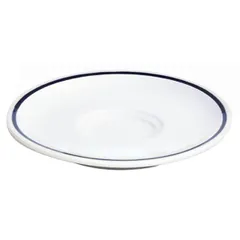 Блюдце «Фачетта Блю» фарфор D=129,H=18мм белый,синий