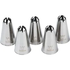 Pastry nozzle[5pcs] stainless steel D=14mm