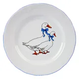 Тарелка «Надежда» Гуси мелкая фарфор D=24,H=3см белый,синий