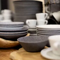 Салатник «Гранит» фарфор 0,5л D=150,H=55мм серый,матовый, изображение 3