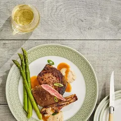 Тарелка «Бид Сейдж Вош» фарфор D=28,5см белый,зелен., изображение 3