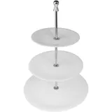 Этажерка «Кунстверк» 3 яруса 18х22х28см фарфор,сталь ,H=42см белый,металлич.