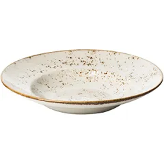 Тарелка для пасты «Крафт Вайт» фарфор 320мл D=27,H=5см белый,коричнев., изображение 2