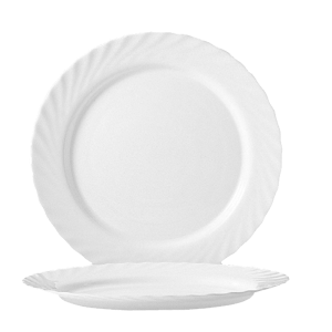 Блюдо круглое «Трианон» стекло D=31,H=2см белый