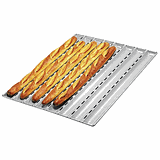 Форма для выпечки багетов (8ячеек) алюмин. ,H=3,L=60,B=43см серый,черный