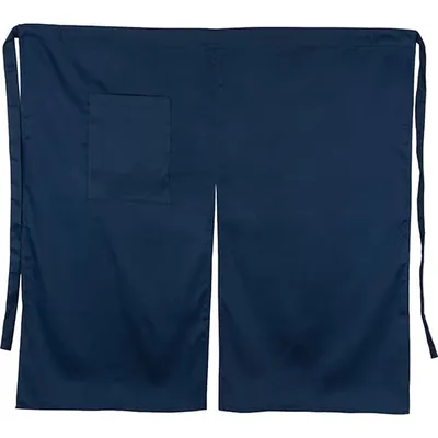 Фартук с карманом и разрезом полиэстер,хлопок ,L=86,B=88см синий, изображение 2