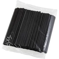 “EcoPack” straws [400 pcs]  pcs. collapse D=6,H=240mm black