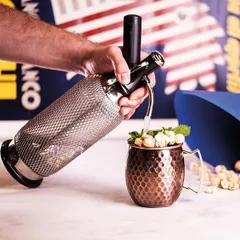 Сифон для газирования воды «Содамэйкер» сталь нерж.,пластик 1л ,H=35см прозр., изображение 3