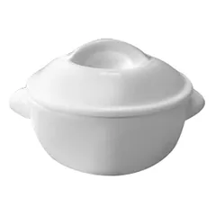 Baking pot “White” Classic with lid  porcelain  350 ml  D=145/115, H=53mm  white