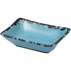 Соусник для соевого соуса фарфор 50мл ,H=25,L=95,B=70мм голуб.,коричнев.