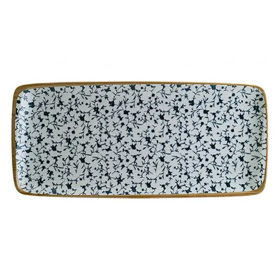 Блюдо сервировочное «Калиф» прямоугольное фарфор ,L=34,B=16см белый,синий