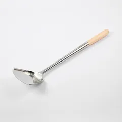 Лопатка кухонная с деревянной ручкой сталь нерж.,дерево ,L=45/10,B=10,8см, изображение 4
