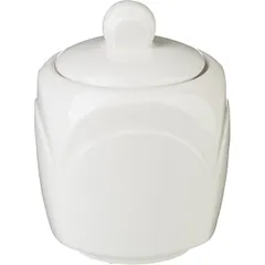Сахарница «Бьянко» с крышкой фарфор 240мл ,H=85,L=70,B=70мм белый, изображение 2