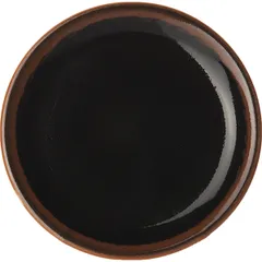 Тарелка «Кото» мелкая фарфор D=150,H=13мм черный,коричнев.