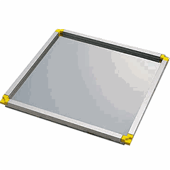 Pastry frame aluminum ,H=1,L=60,B=40cm yellow.