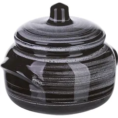 Baking pot "Marengo" ceramics 0.5l D=14cm black,gray