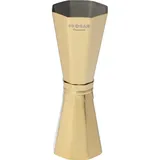 Jigger “Probar Premium Solar” 30/45 ml octagon  stainless steel  D=39/43, H=112mm  gold