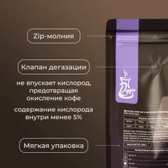 Кофе в зернах «Бленд №3» с азотом для эспрессо (80% Арабика Бразилия Суль Де Минас,20% Робуста Вьетн, изображение 3