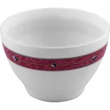 Салатник «Корал» стекло 230мл D=125,H=78мм белый,красный