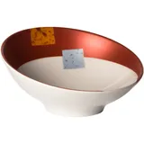 Салатник «Зен» фарфор 120мл D=135,H=65мм белый,оранжев.