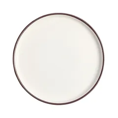 Тарелка «Блисс» с бортом фарфор D=231,H=21мм белый