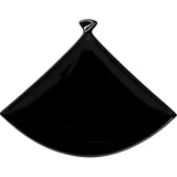 Блюдо «Кунстверк» веер фарфор ,H=18,L=230,B=180мм черный