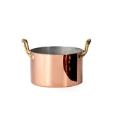 Кастрюля «Купер плюс» полированная, с лужением внутри медь,олово 0,85л D=120,H=75мм медный,золотой