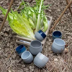 Чашка кофейная «Нау» керамика 80мл D=62,H=60мм синий, изображение 3