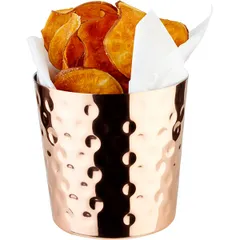 Емкость для закусок рифленая сталь нерж.,медь 350мл D=85,H=85мм, изображение 3