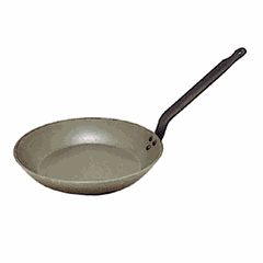 Frying pan black steel D=450,H=60,L=755mm