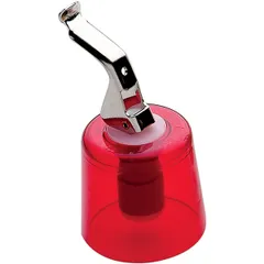 Wine stopper with lever rubber,plastic D=42,H=78mm red